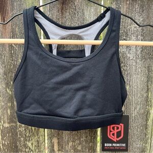 NWT Born Primitive Black / Grey Sports Bra XS